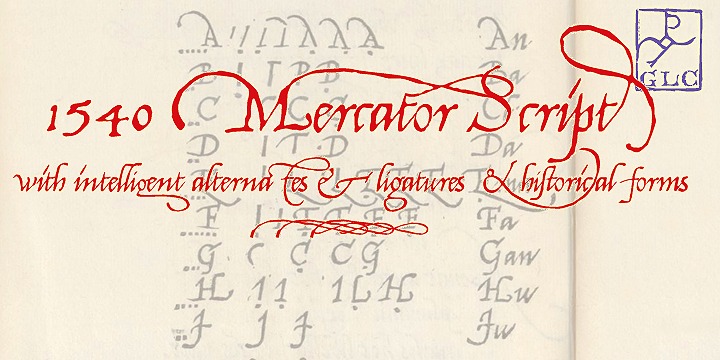 1540 Mercator Script Font preview